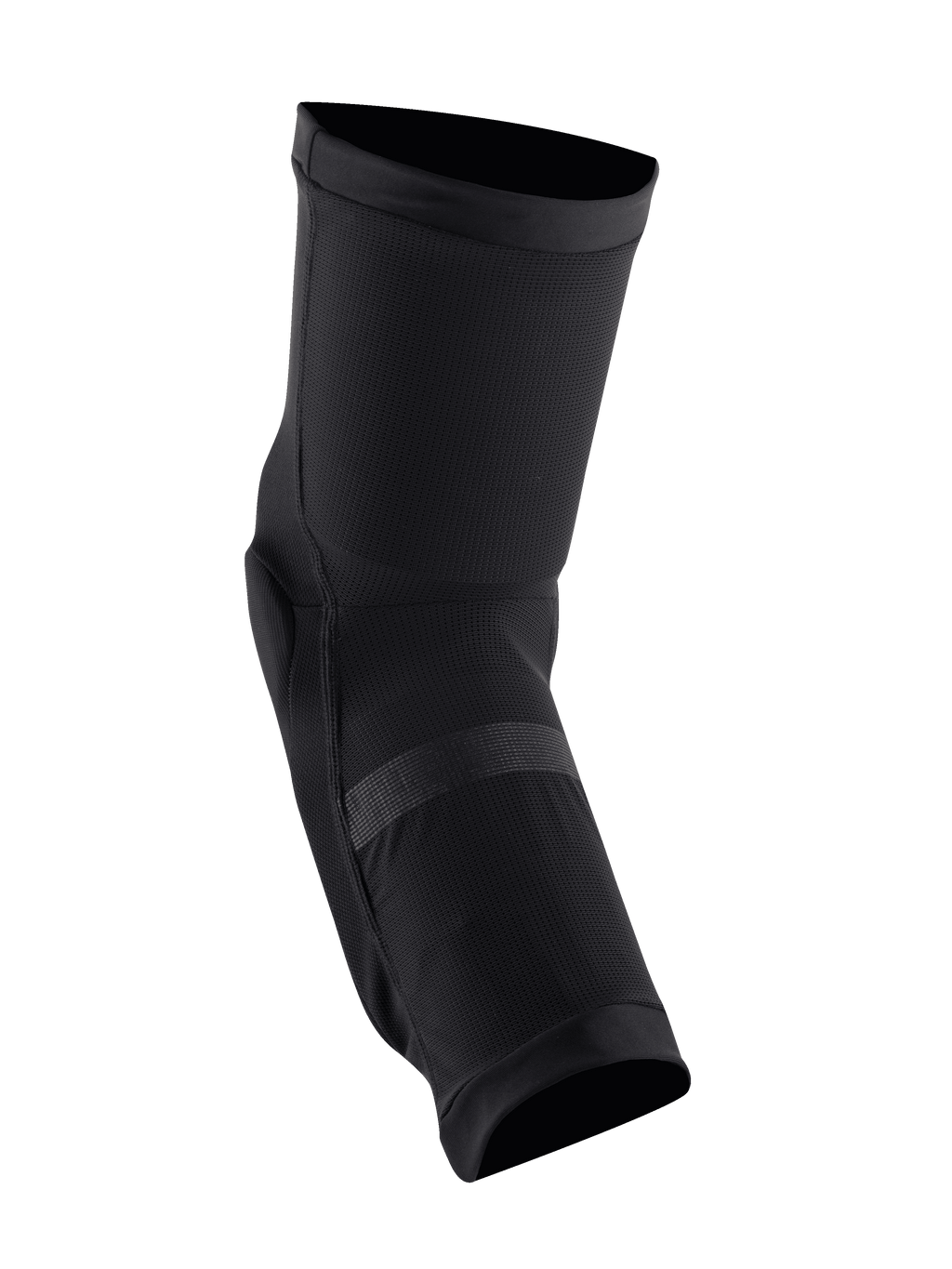 Rodilleras Alpinestars Paragon Plus, negro, rodilleras de mountain bike tipo slip-on con malla elástica transpirable y diseño ergonómico preformado para una protección flexible en terrenos off-road.