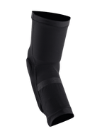 Rodilleras Alpinestars Paragon Plus, negro, rodilleras de mountain bike tipo slip-on con malla elástica transpirable y diseño ergonómico preformado para una protección flexible en terrenos off-road.