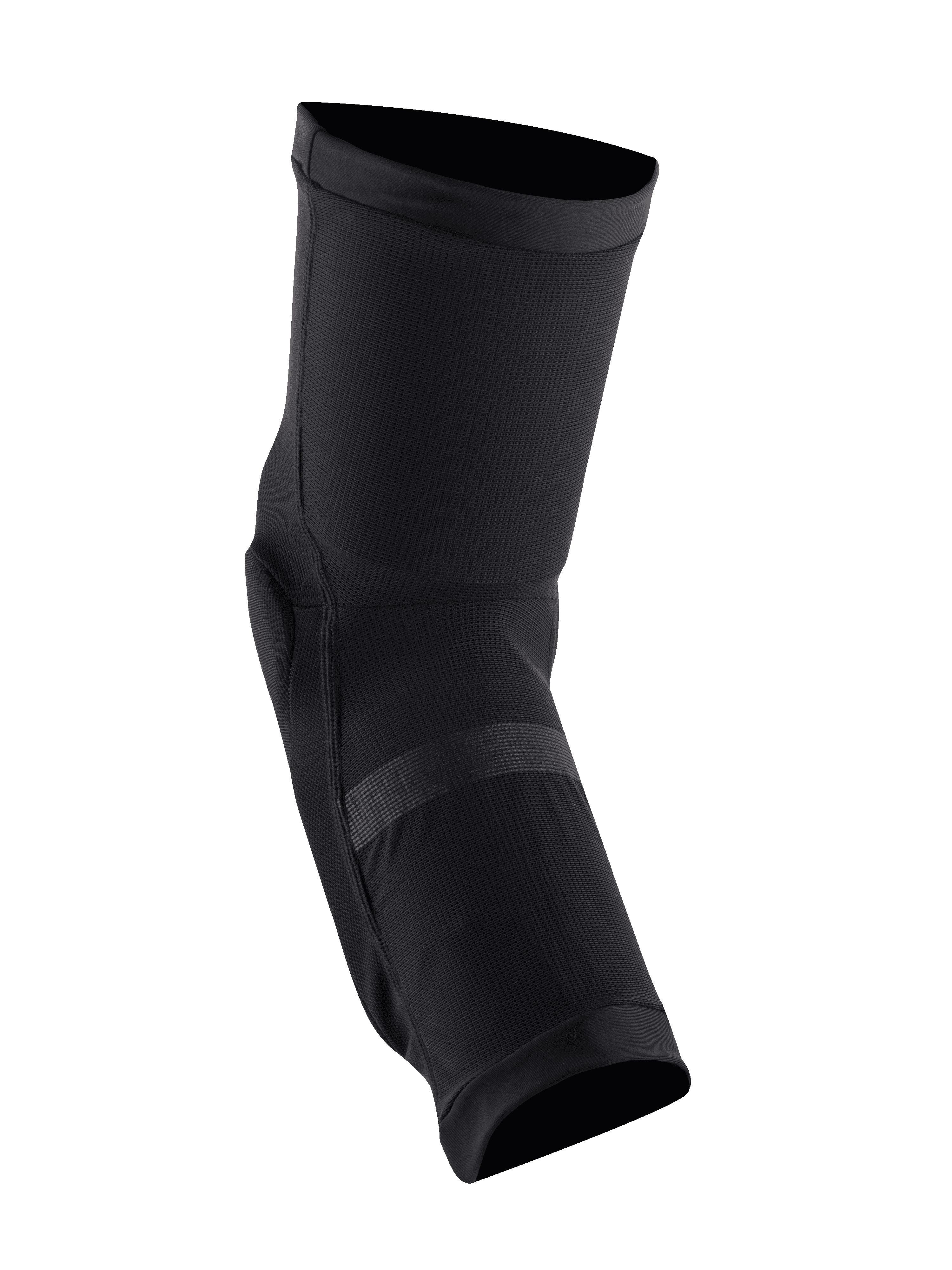 Rodilleras Alpinestars Paragon Plus, negro, rodilleras de mountain bike tipo slip-on con malla elástica transpirable y diseño ergonómico preformado para una protección flexible en terrenos off-road.