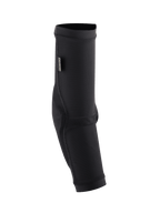 Protectores de codo Alpinestars Paragon Plus, codera negra de MTB, manga deslizable con malla transpirable texturizada, con refuerzos de tela rip-stop y etiqueta de certificación CE, diseño ergonómico para ciclismo de montaña