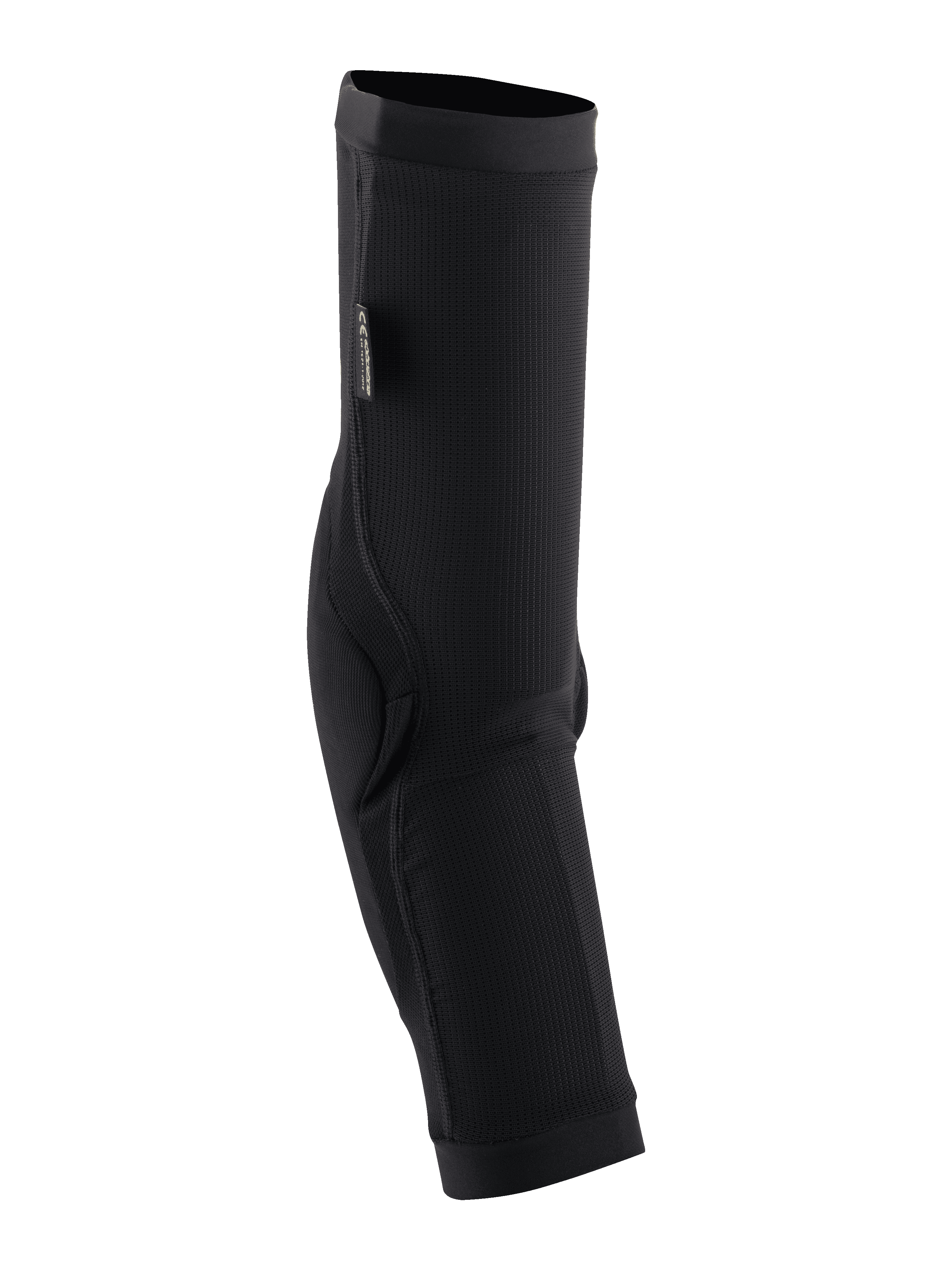Alpinestars Paragon Plus Elbow Protectors, negras, coderas de bicicleta de montaña tipo slip-on con funda de malla transpirable y acolchado reforzado para protección off-road.
