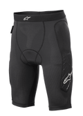 Alpinestars Paragon Lite Protection Shorts, pantalones cortos de protección para MTB, negros, construcción de malla ligera y transpirable con tejido perforado, acolchado en la cadera y el lateral de la pierna, logotipo de estrella blanca en la cintura y la pierna, ajuste de estilo compresión para ciclismo off-road
