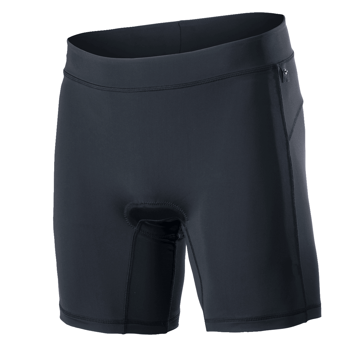 Alpinestars Drop Inner Shorts, pantalones cortos interiores de ciclismo de montaña negros con acolchado de badana integrado, cintura elástica ancha, ajuste de compresión ergonómico y tejido elástico transpirable de secado rápido para trail y Enduro.