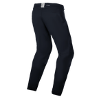 Alpinestars A-Dura Thermal Pant, pantalones de mountain bike, negro, vista trasera con diseño anatómico precurvado, pequeño logotipo ASTARS en la parte posterior de la cintura, estilo minimalista para ciclismo de trail y enduro