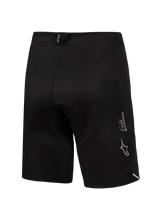 Pantalones cortos Alpinestars A-Dura Elite Flex negros, tejido ripstop, vista trasera con diseño duradero para MTB.