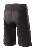 Alpinestars Denali 2 Shorts, pantalones cortos de ciclismo de montaña, Negro Grisaille, vista trasera con zona del asiento reforzada y construcción textil resistente al agua para ciclismo de montaña