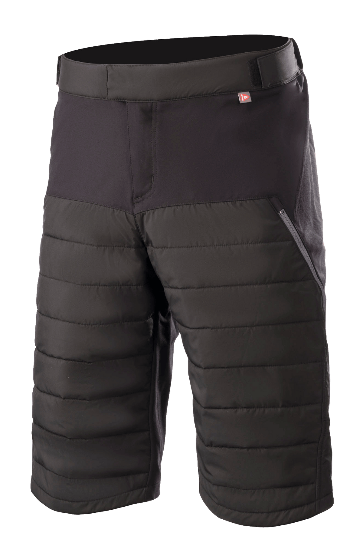 Alpinestars Denali 2 Shorts, pantalones cortos de ciclismo de montaña, Black Grisaille, con paneles de aislamiento Primaloft acolchados, bolsillo lateral con cremallera y cintura ajustable, tejido duradero a la altura de la rodilla para MTB