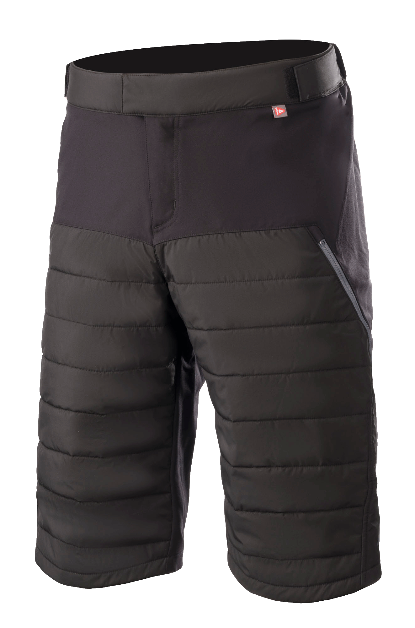 Alpinestars Denali 2 Shorts, pantalones cortos de ciclismo de montaña, Black Grisaille, con paneles de aislamiento Primaloft acolchados, bolsillo lateral con cremallera y cintura ajustable, tejido duradero a la altura de la rodilla para MTB
