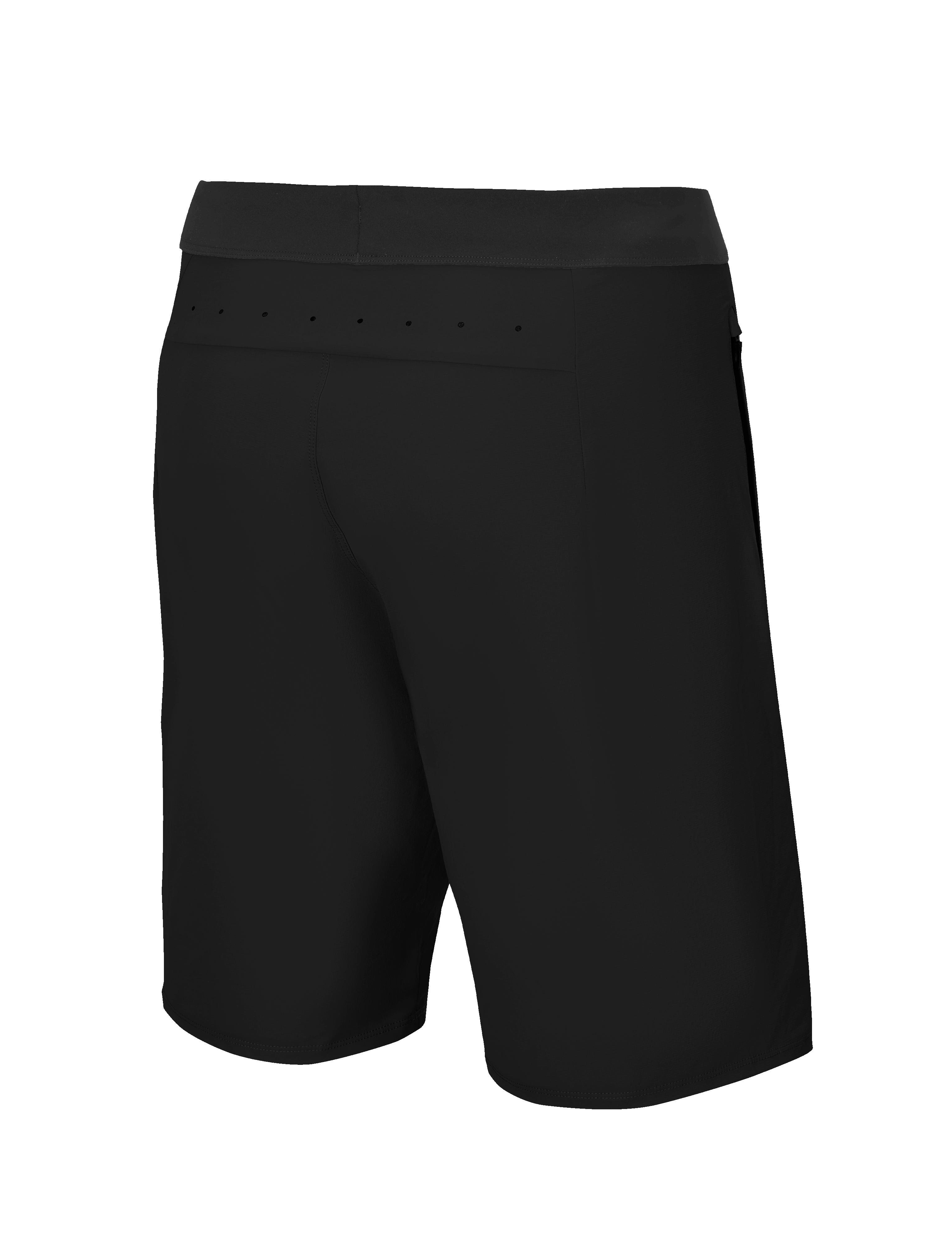 Alpinestars A-Aria Lite Short, shorts de ciclismo de montaña, negros, vista trasera con perforaciones láser en el canesú trasero para ventilación, tejido de alto rendimiento ligero para trail