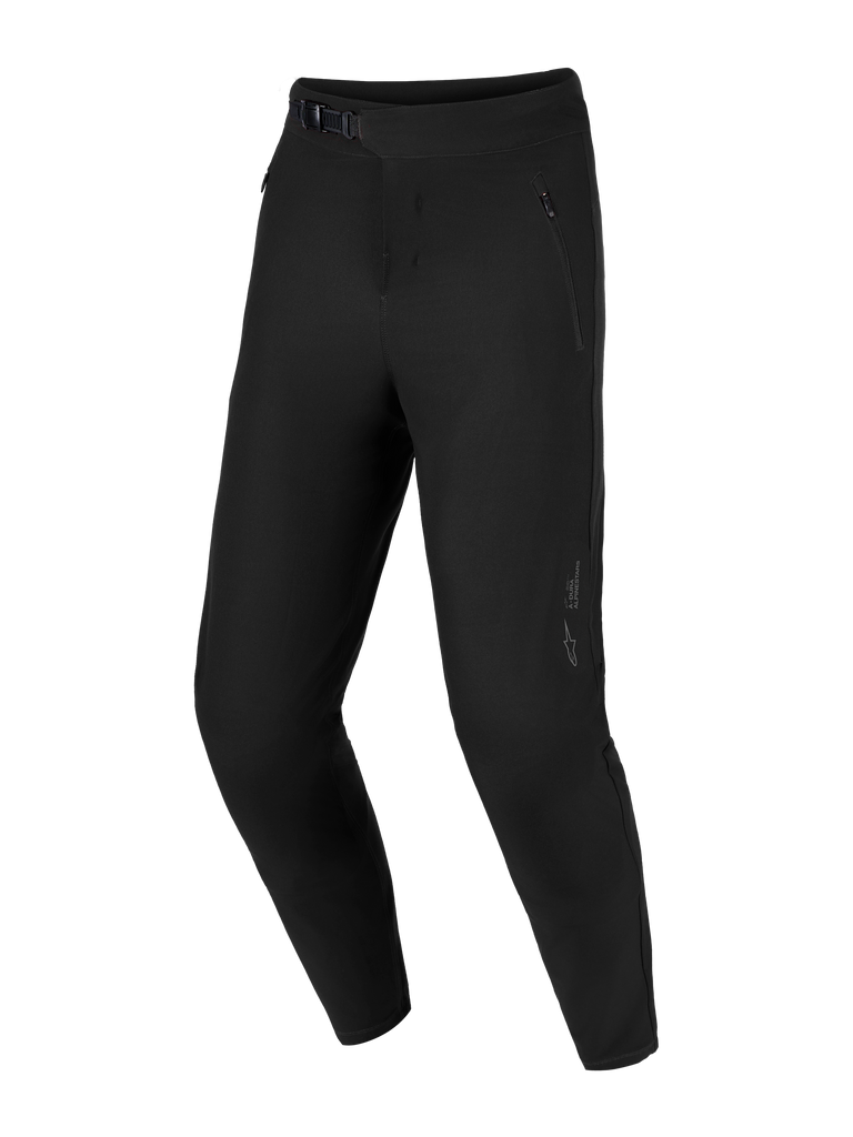 Pantalones Alpinestars A-Dura Ride negros, pantalones de MTB con tejido elástico en 4 direcciones y cierre de trinquete.