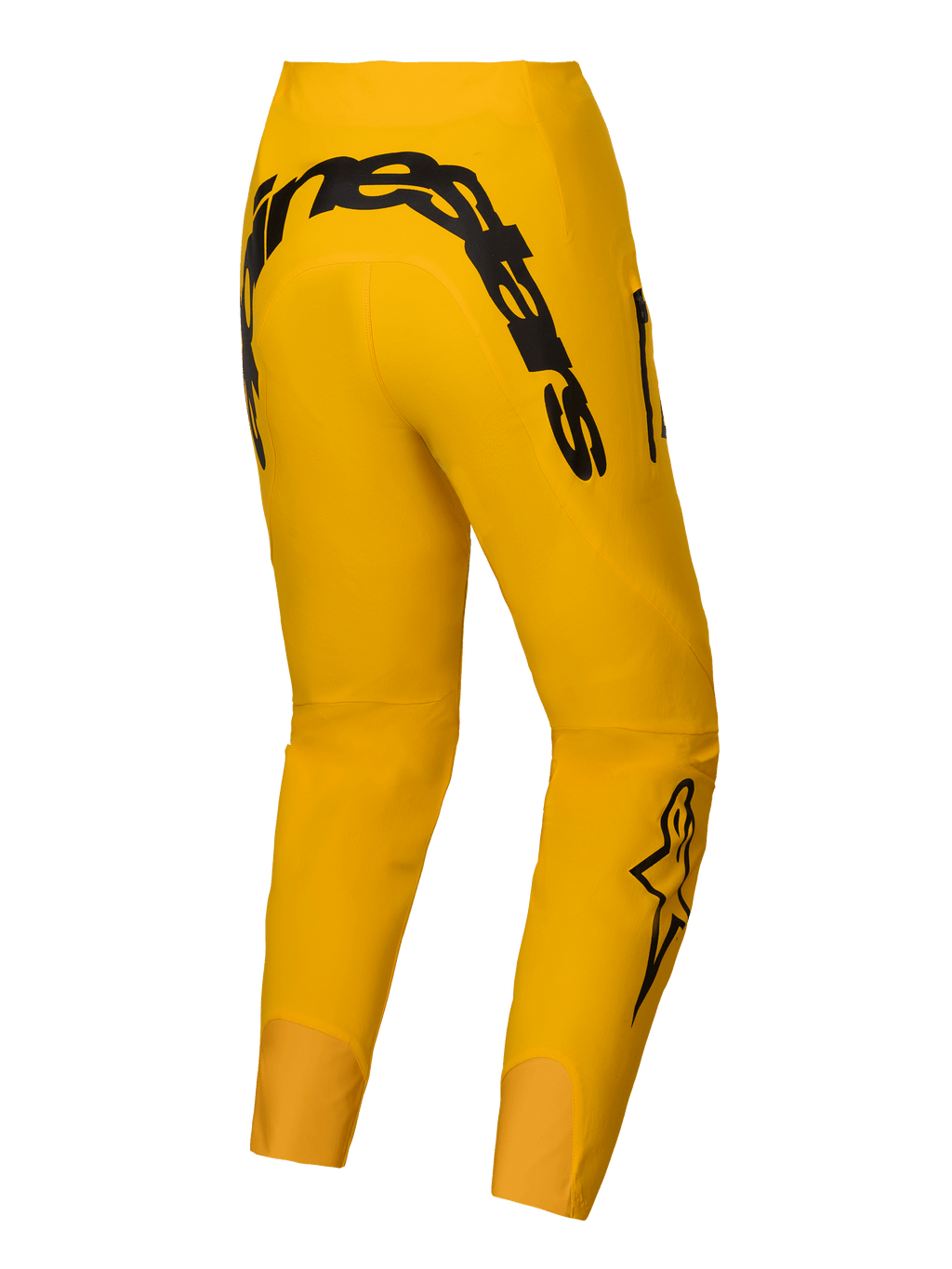 Alpinestars Pantalones A-Supra Melt Edición Limitada, pantalones de MTB para hombre, amarillos con logotipo Alpinestars negro en la espalda y tejido superelástico