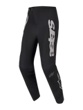 Pantalones A-Supra Elite, equipo de MTB negro con logotipo Astars gris y tejido elástico duradero de alto rendimiento.