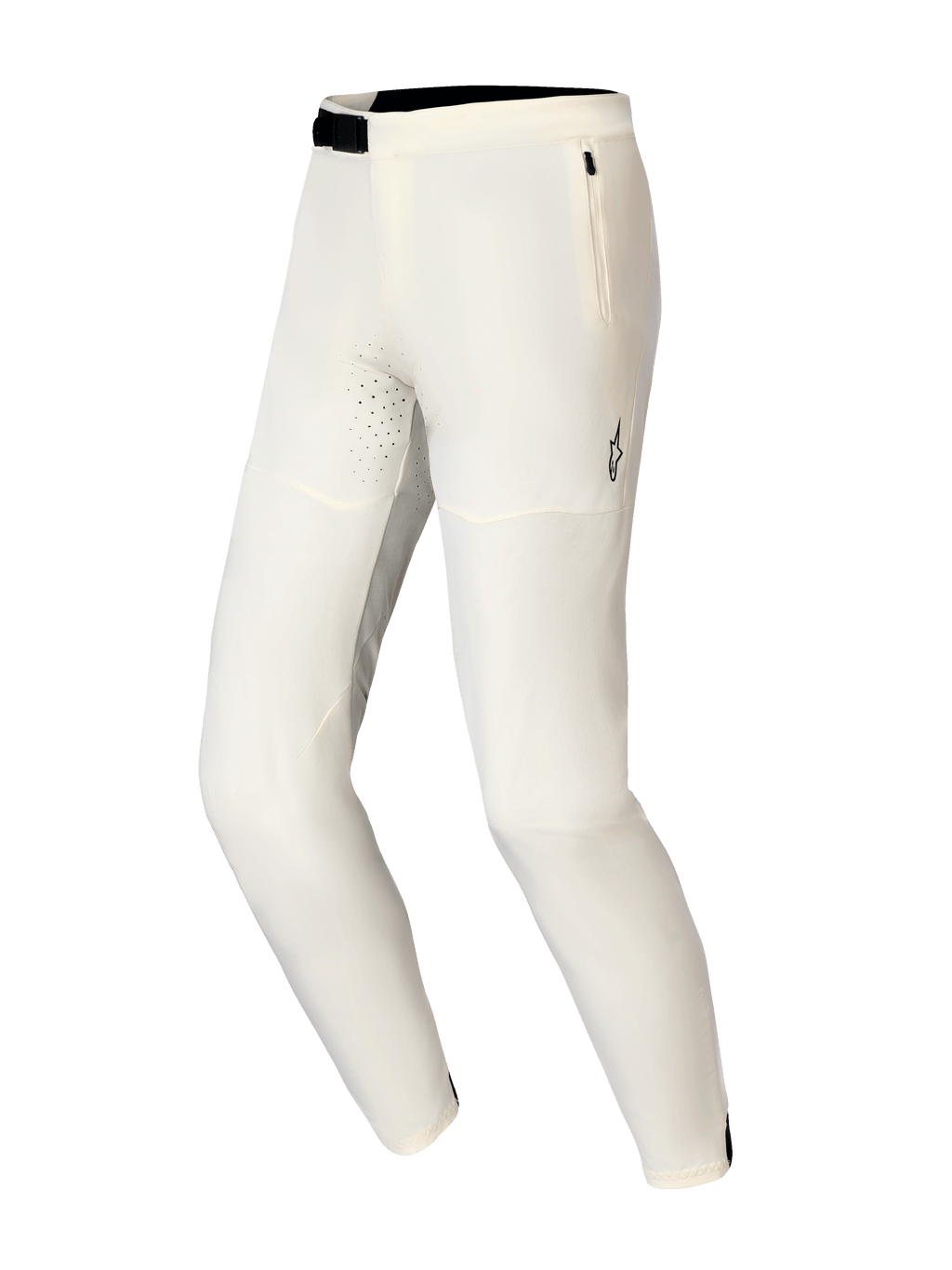Alpinestars A-Aria Elite Pants, pantalones de ciclismo de montaña, color crudo, con cierre de hebilla magnética negra, bolsillo lateral con cremallera y perforaciones láser para ventilación, diseño de alto rendimiento para ciclismo de montaña