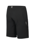 Alpinestars A-Aria Elite Shorts, shorts de MTB, Black Titanium, vista lateral trasera con bolsillo con cremallera y logotipo de estrella blanca, ajuste de rendimiento para ciclismo