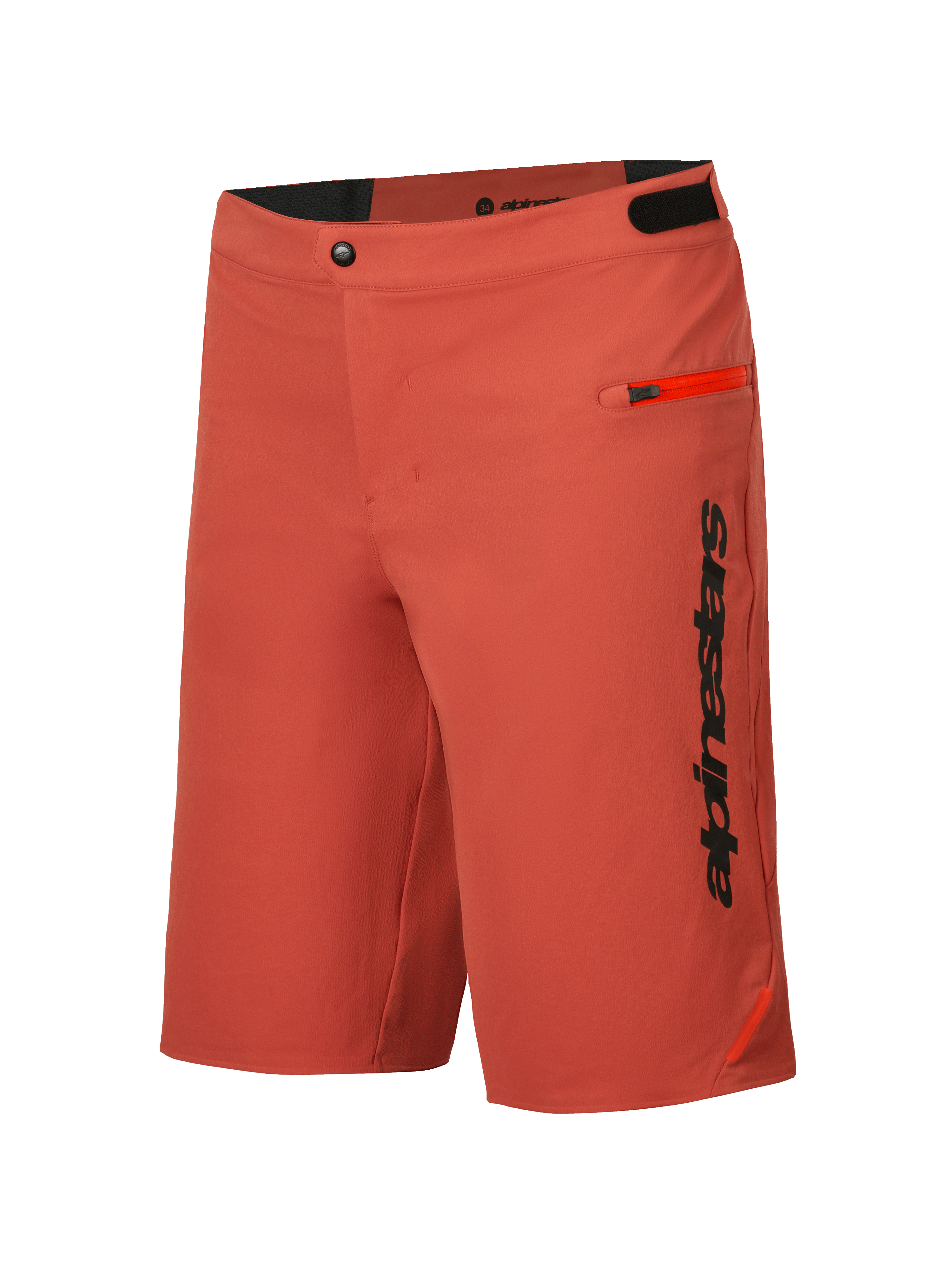 Alpinestars Shorts A-Dura Elite, pantalones cortos de ciclismo de montaña para hombre, naranja oscuro, con tejido Cordura elástico en 4 direcciones y bolsillos con cremallera
