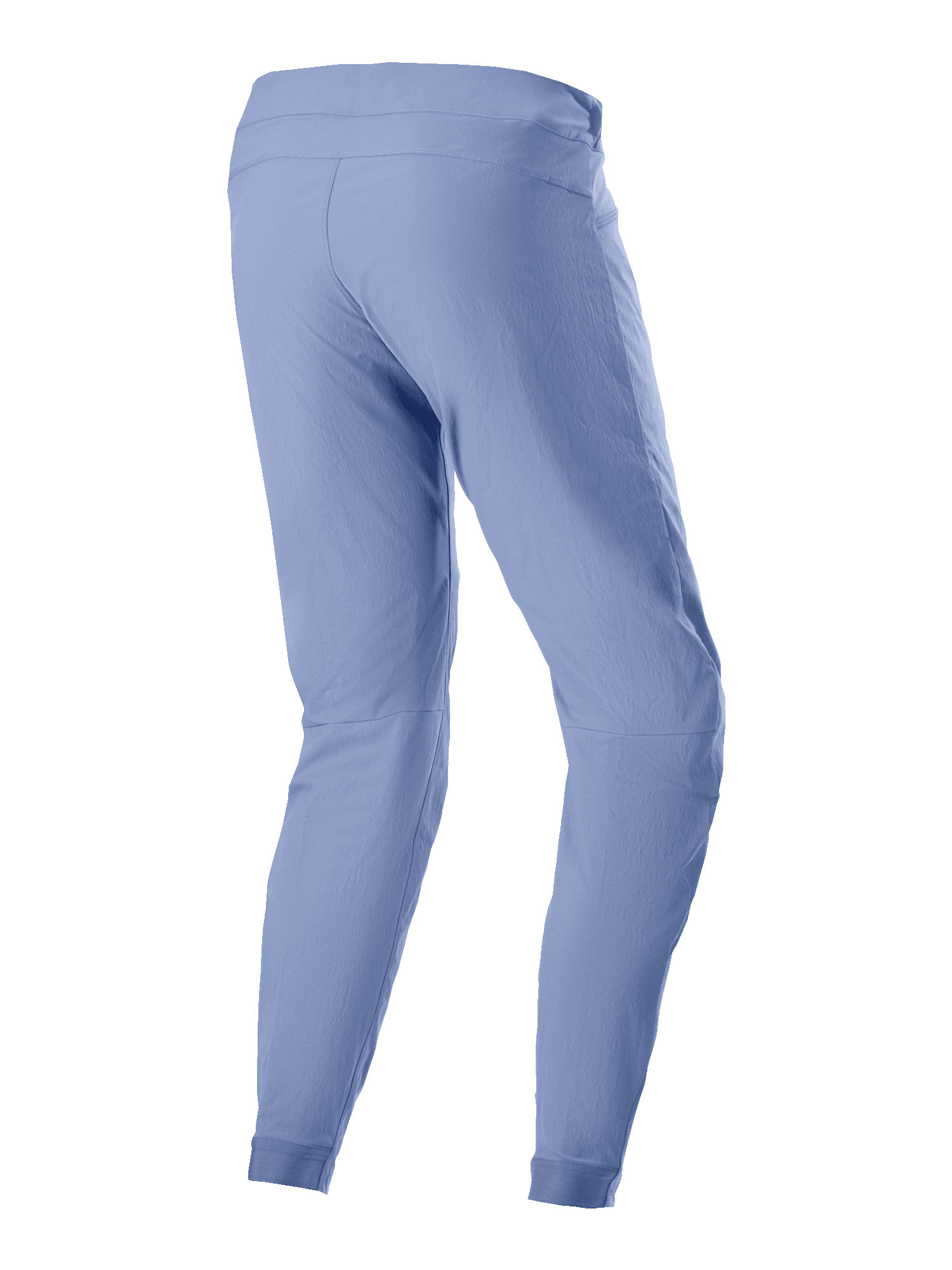 Pantalones Alpinestars A-Dura, pantalones de mountain bike, Azul Infinity, vista trasera que muestra el diseño de pierna estrecha y puños elásticos, tejido textil duradero elástico en 2 direcciones para ciclismo fuera de pista