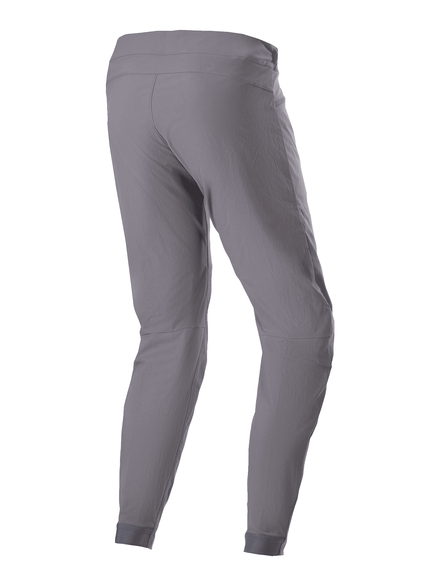 Alpinestars A-Dura Pants, MTB Cycling Pants, Dark Gray, rear three-quarter view, showing the durable 2-way stretch textile, elasticated cuffs, and ergonomic fit designed for mountain bike trail performance.