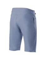 Shorts Alpinestars A-Dura, Azul Infinity, shorts de ciclismo MTB, vista trasera con bolsillo con cremallera y tejido elástico técnico, ropa resistente para todoterreno
