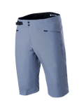 Alpinestars A-Dura Shorts, pantalones cortos de ciclismo de montaña en color azul Infinity, con cierre frontal de doble broche, hebilla lateral ajustable negra, bolsillos con cremallera y tejido elástico texturizado en 2 direcciones, ropa técnica de MTB