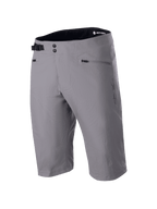 Alpinestars A-Dura Shorts, pantalones cortos de MTB, gris oscuro, diseño hasta la rodilla con cierre de cintura de doble botón a presión y ajuste lateral, bolsillos con cremallera, tejido técnico elástico en 2 direcciones para ciclismo de montaña