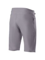 Alpinestars A-Dura Liner Shorts, shorts de ciclismo de montaña en gris oscuro, vista posterior con tejido elástico duradero en 2 direcciones y un bolsillo lateral con cremallera vertical, prenda funcional para ciclismo de montaña.