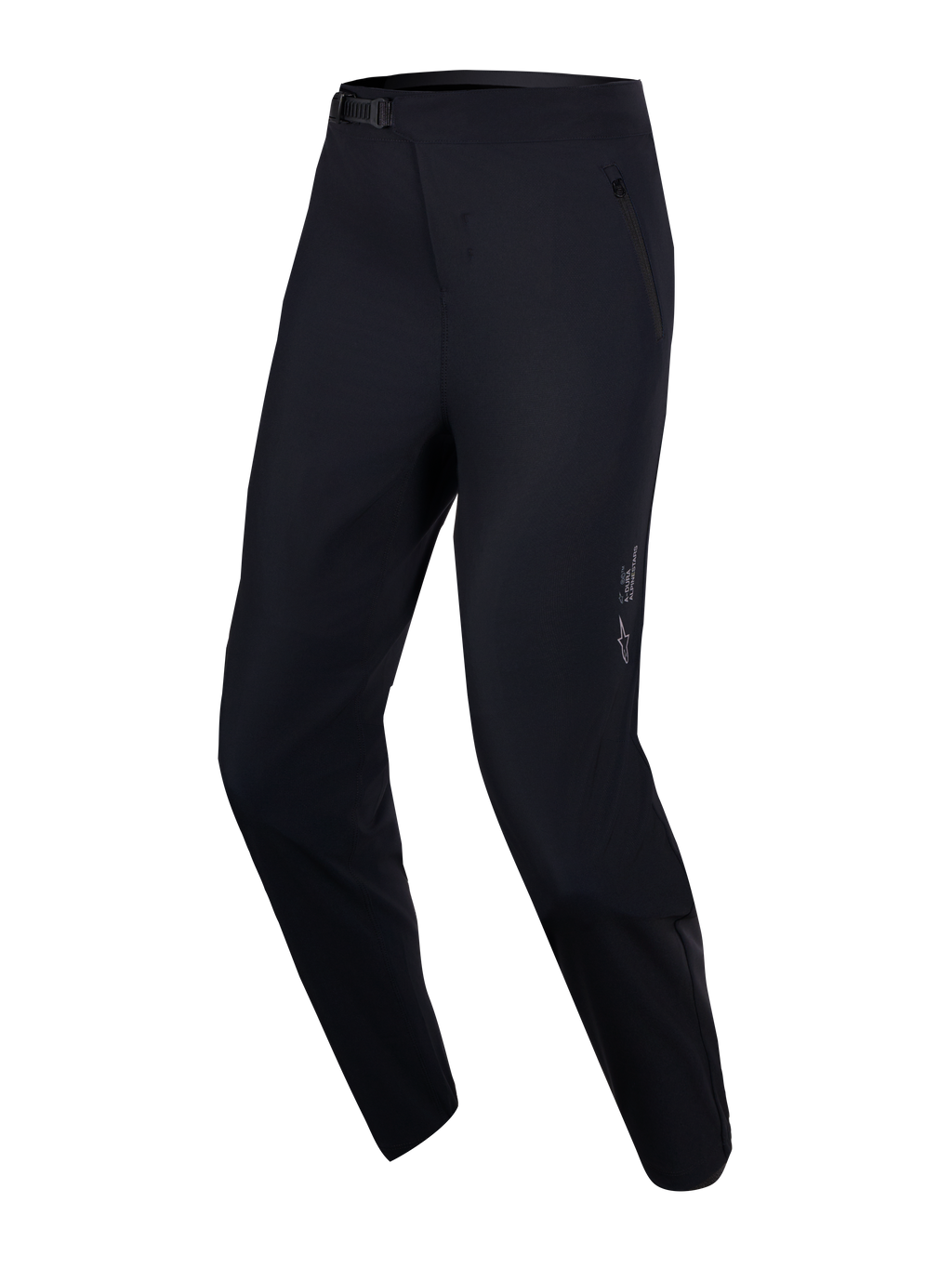Pantalones Alpinestars Youth A-Dura Ride negros, con tejido elástico en 4 direcciones y cierre de trinquete para MTB.
