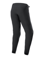 Pantalones Alpinestars Youth A-Dura, pantalones de ciclismo MTB, negros, vista trasera, con un ajuste regular de piernas cónicas y puños elásticos, material textil elástico en 2 direcciones duradero, diseñado para el rendimiento en bicicleta de montaña