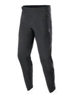 Alpinestars Youth A-Dura Pants, pantalones de ciclismo MTB para jóvenes, negros, con dos bolsillos delanteros con cremallera y un pequeño logotipo blanco de Alpinestars en el muslo izquierdo, diseño de pierna cónica y tejido elástico duradero para ciclismo de montaña.
