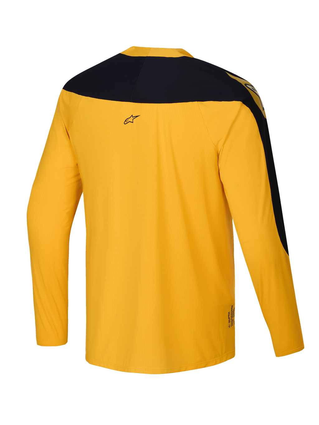 Alpinestars A-Supra Melt Edición Limitada, jersey de manga larga para MTB, amarillo oscuro, poliéster microperforado con paneles elásticos