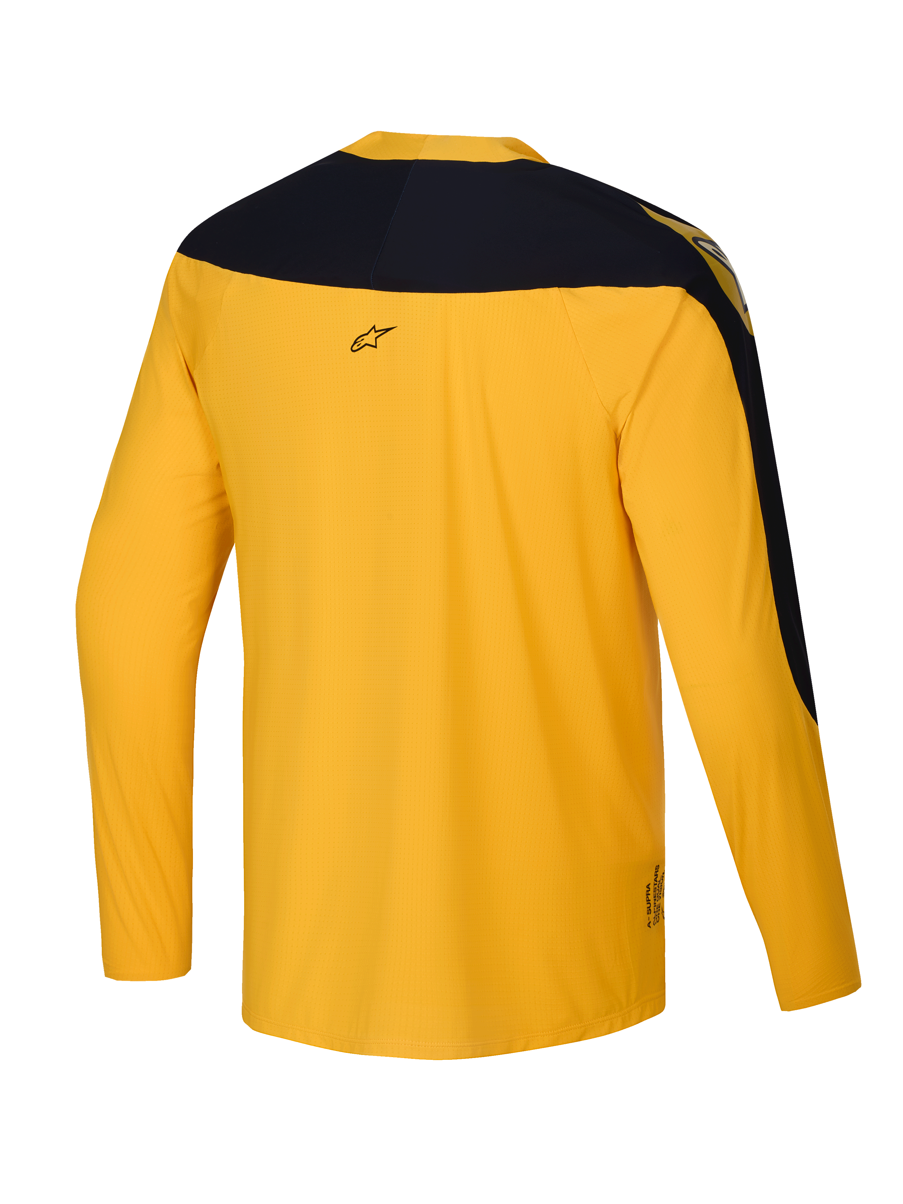 Alpinestars A-Supra Melt Edición Limitada, jersey de manga larga para MTB, amarillo oscuro, poliéster microperforado con paneles elásticos