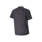 Alpinestars A-Dura Oscar Short Sleeve Jersey, jersey de ciclismo MTB, negro, vista trasera con un pequeño logotipo blanco vertical en el lateral inferior, ajuste regular, ropa técnica de rendimiento para conducción off-road