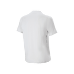 Alpinestars A-Dura Oscar Jersey - Manga Corta, jersey de ciclismo, blanco White Dove, vista trasera, diseño blanco minimalista con un pequeño logotipo vertical en la parte inferior derecha de la espalda, equipamiento de alto rendimiento para bicicleta de montaña
