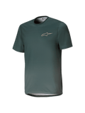 Alpinestars Youth A-Dura Rise Jersey, camiseta de MTB de manga corta, verde Silver Pine, cuello redondo con un logotipo sutil en el pecho, tejido jacquard ligero y transpirable, ajuste regular