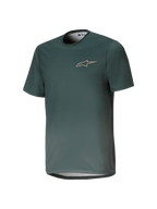 Alpinestars Youth A-Dura Rise Jersey, camiseta de MTB de manga corta, verde Silver Pine, cuello redondo con un logotipo sutil en el pecho, tejido jacquard ligero y transpirable, ajuste regular