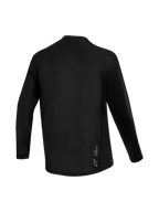 Jersey negro Stella A-Dura Ride para mujer, vista trasera con textura de jacquard y logotipo de Alpinestars.