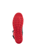 Alpinestars Tech-T Boots, rojo brillante, negro y blanco, suela de goma texturizada exclusiva de color rojo brillante diseñada para el agarre en trial y la sensibilidad con las estriberas
