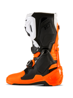 Botas Alpinestars Tech 10 Enduro, naranja flúor, negro y blanco, calzado de alto rendimiento para motocross y off-road con sistema de cierre de triple hebilla, paneles protectores de TPU y suela especializada de doble compuesto para Enduro para un mayor agarre.