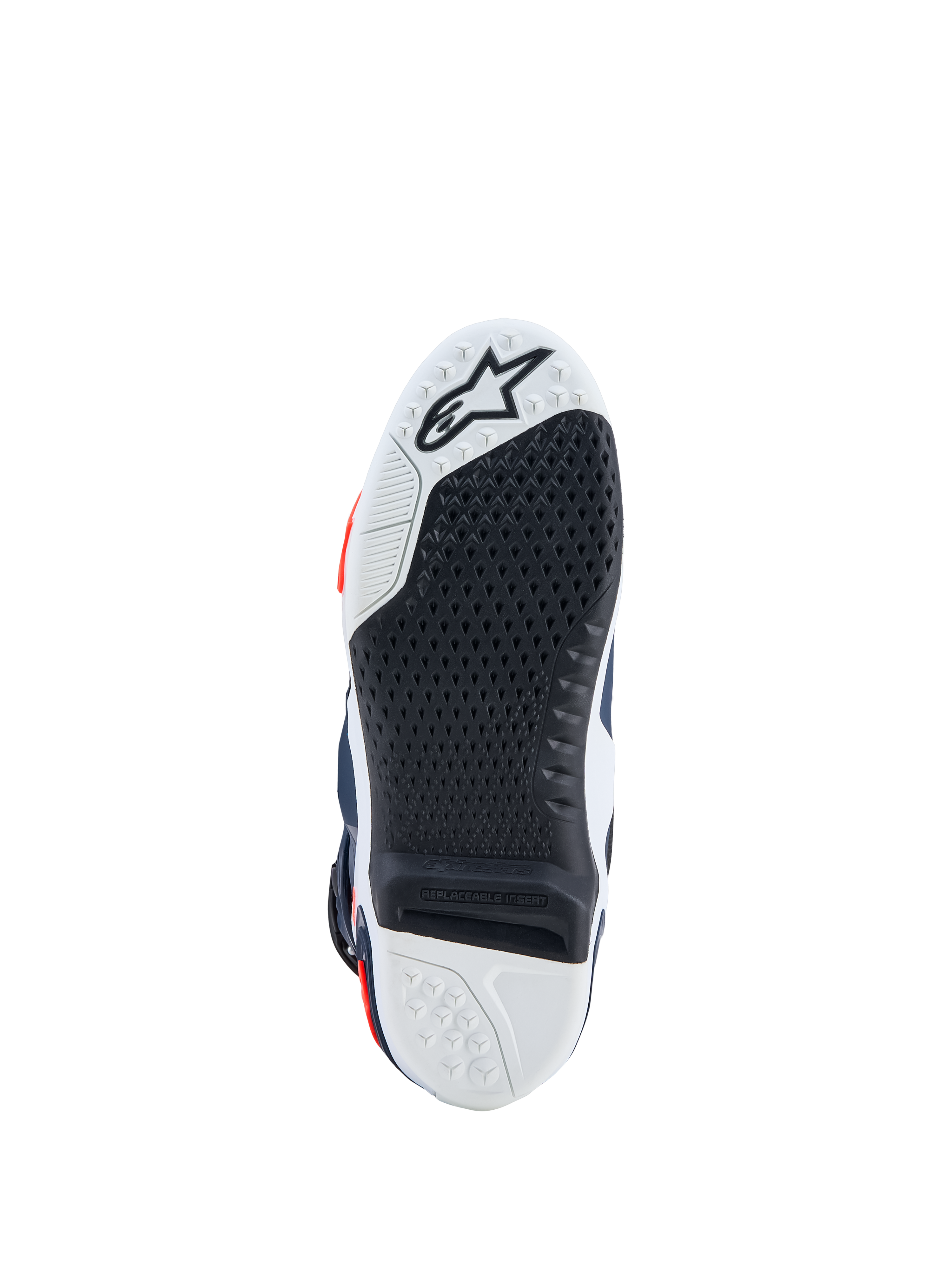 Alpinestars botas Tech-10 Supervented, botas de motocross, suela negra y blanca con inserción central de alto agarre
