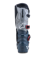 Alpinestars Tech 7 Enduro Drystar, botas de moto off-road en gris oscuro y rojo, impermeables con protección de TPU, vista trasera