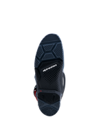 Botas Alpinestars Tech 7 Enduro Drystar, suela de goma gris oscuro y negro con indicador de desgaste para enduro.