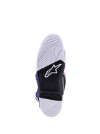 Alpinestars Tech 7 Unity, suela de bota de motocross blanca y negra con indicador de límite de desgaste para off-road