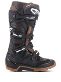 Alpinestars Tech 7 Enduro Boots, botas de moto todoterreno, negro y marrón oscuro, múltiples hebillas ajustables, suela de enduro robusta, construcción protectora para enduro y motocross