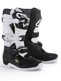 Alpinestars Stella Tech 3, botas de motocross para mujer negras y blancas, con paneles protectores de TPU y hebillas ajustables