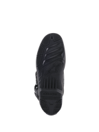 Alpinestars Tech 5 Boots, Motocross Outsole, Black, Dual-Compound Replaceable Sole with High-Grip Texture and Brand Logo.