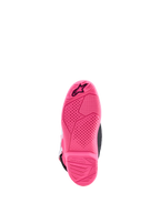 Alpinestars Botas Tech 7S Juvenil, botas de motocross, suela rosa flúor con agarre texturizado y logotipo de estrella
