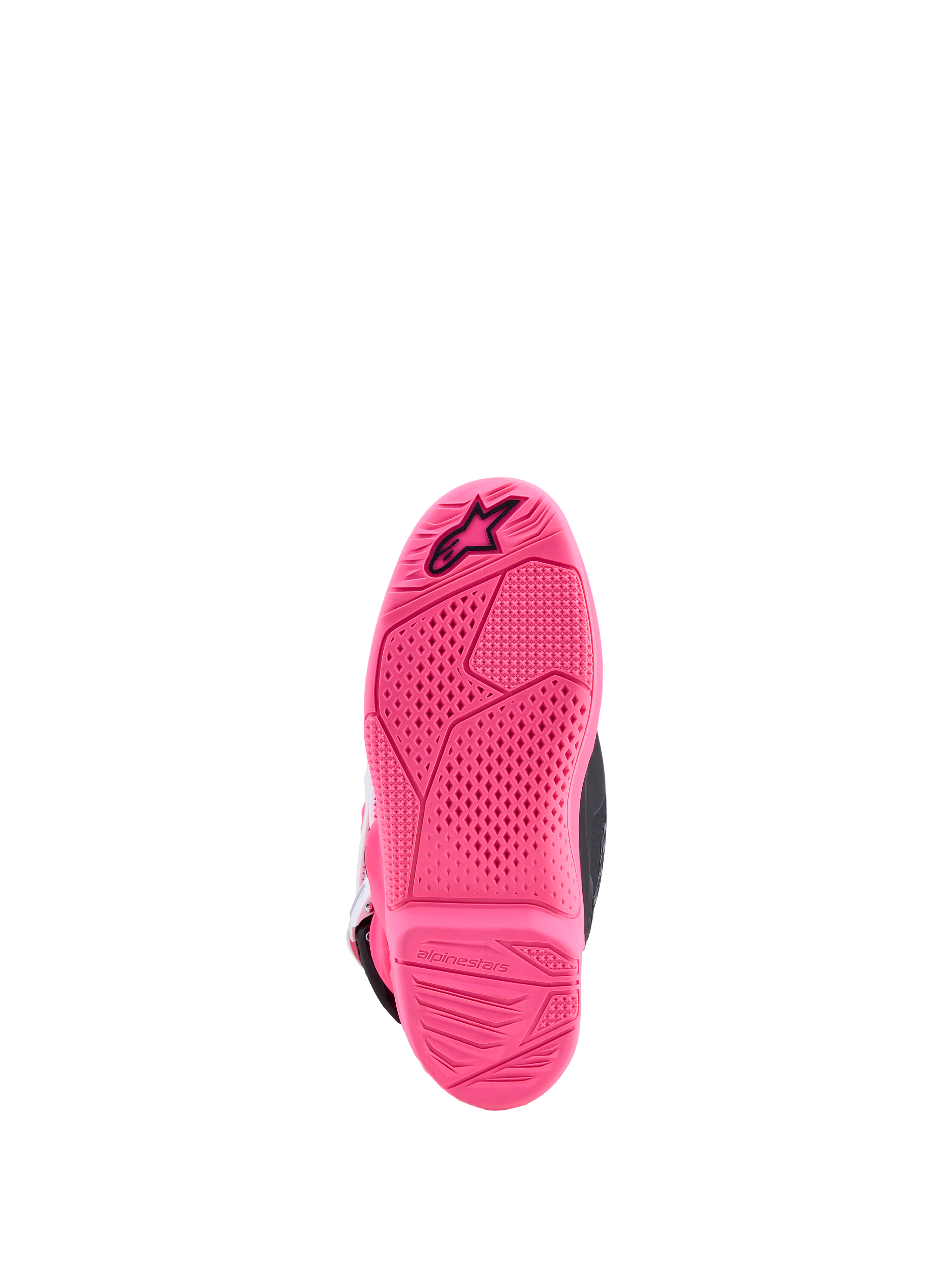 Alpinestars Botas Tech 7S Juvenil, botas de motocross, suela rosa flúor con agarre texturizado y logotipo de estrella