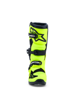 Alpinestars Tech 7S Juvenil, botas de motocross amarillo flúor y negro con protección de espinilla de TPU, certificadas CE