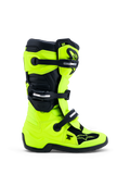 Alpinestars Tech 7S Juvenil, botas de moto para motocross, amarillas fluo y negras, cierres de hebilla de polímero, protección de TPU de alta rigidez, diseño off-road certificado CE