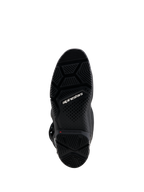 Alpinestars Tech 7 Enduro Gore-Tex, suela de bota negra con indicador de desgaste rojo y patrón de agarre robusto.