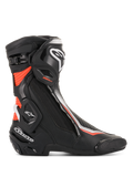 Alpinestars SMX Plus V2, botas de moto para carreras para hombre, negras, blancas y rojo fluorescente, con protección Multi-Link Control y microfibra
